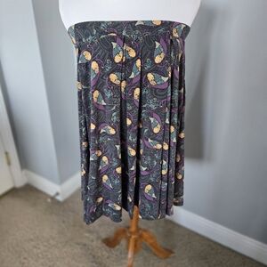 LuLaRoe A-Line Skirt with Purple and Yellow Floral Design Medium